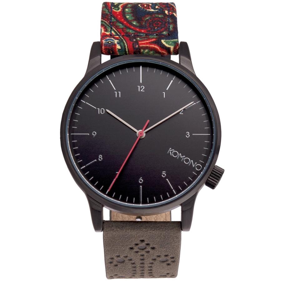腕時計 KOMONO 腕時計 ウィンストン ガロア リストウォッチ コモノ 腕時計 WINSTON GALORE PAISLEY CHARCOAL | 