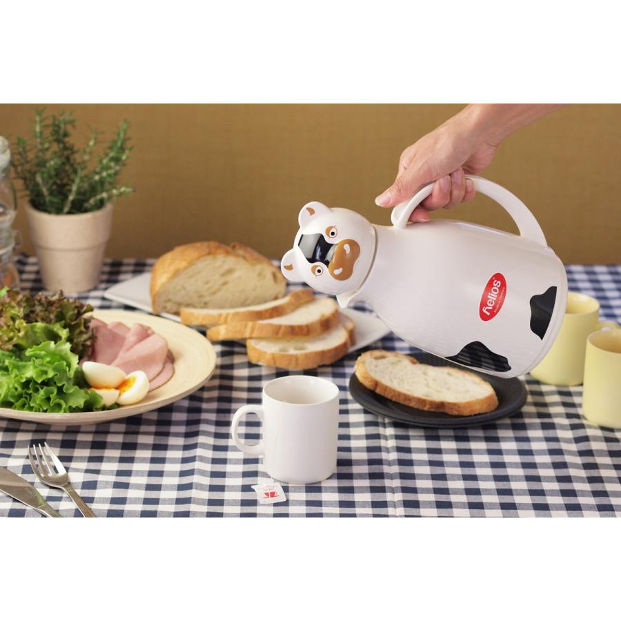 魔法瓶 helios サーモカウ 1000ml ポット 卓上魔法瓶 ヘリオス Thermo Cow ホワイト |  | 02