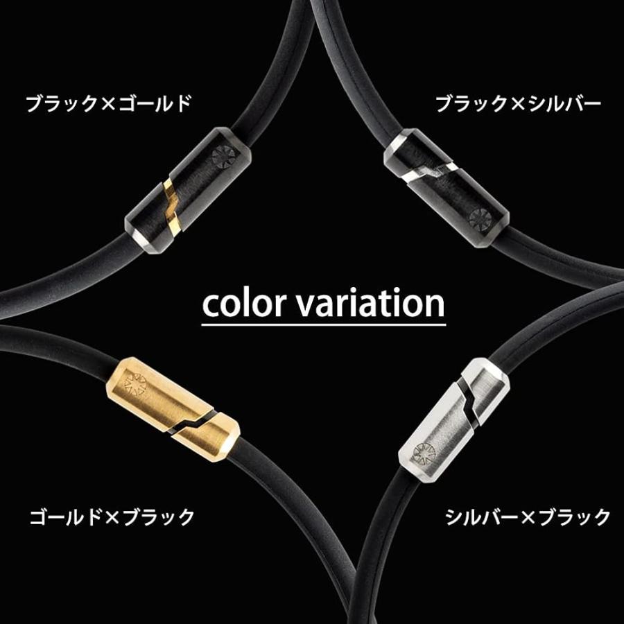 [BANDEL] バンデル ヘルスケア ボールド ネックレス スタック 磁気ネックレス 47cm ゴールド/ブラック_2