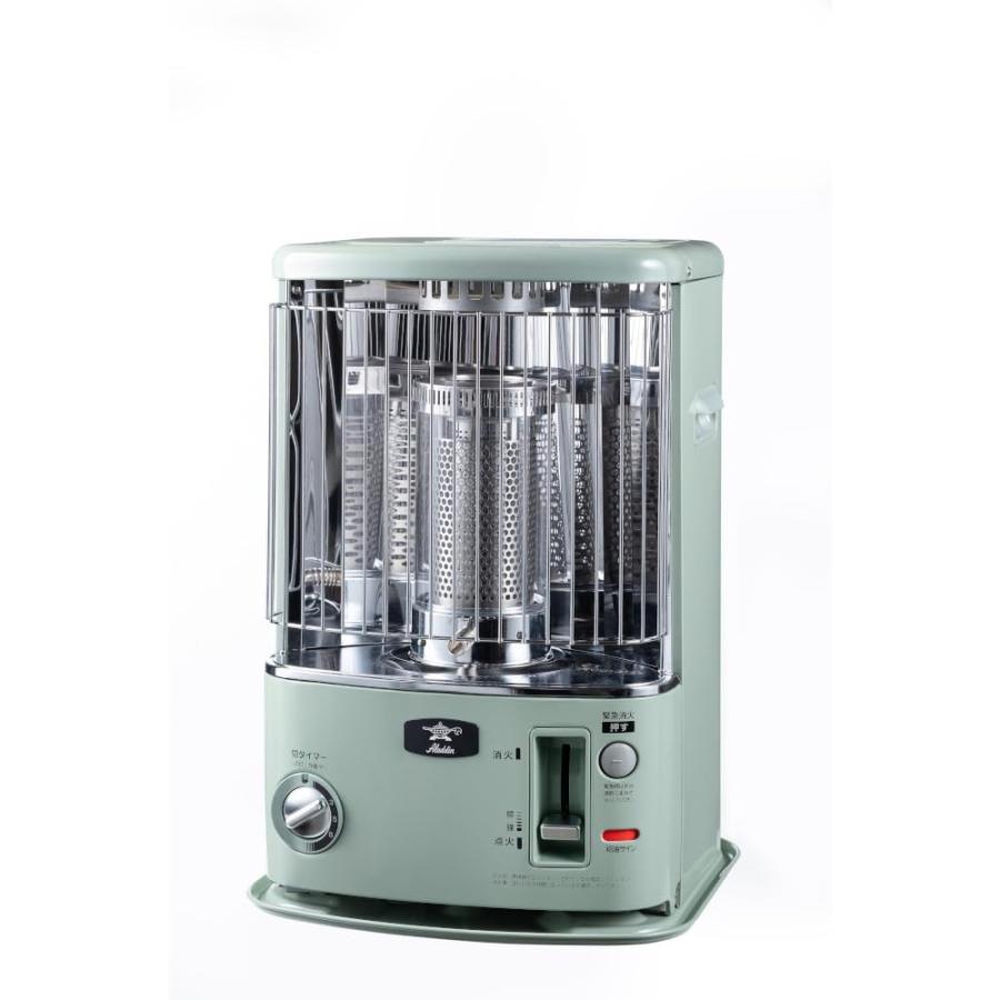 外装に痛みあり アウトレット Aladdin アラジン 石油ストーブ グリーン コンクリート：10畳/和室：8畳 CAP-U2801(G) 外装に痛みあり アウトレット Aladdin アラジン 石油ストーブ グリーン