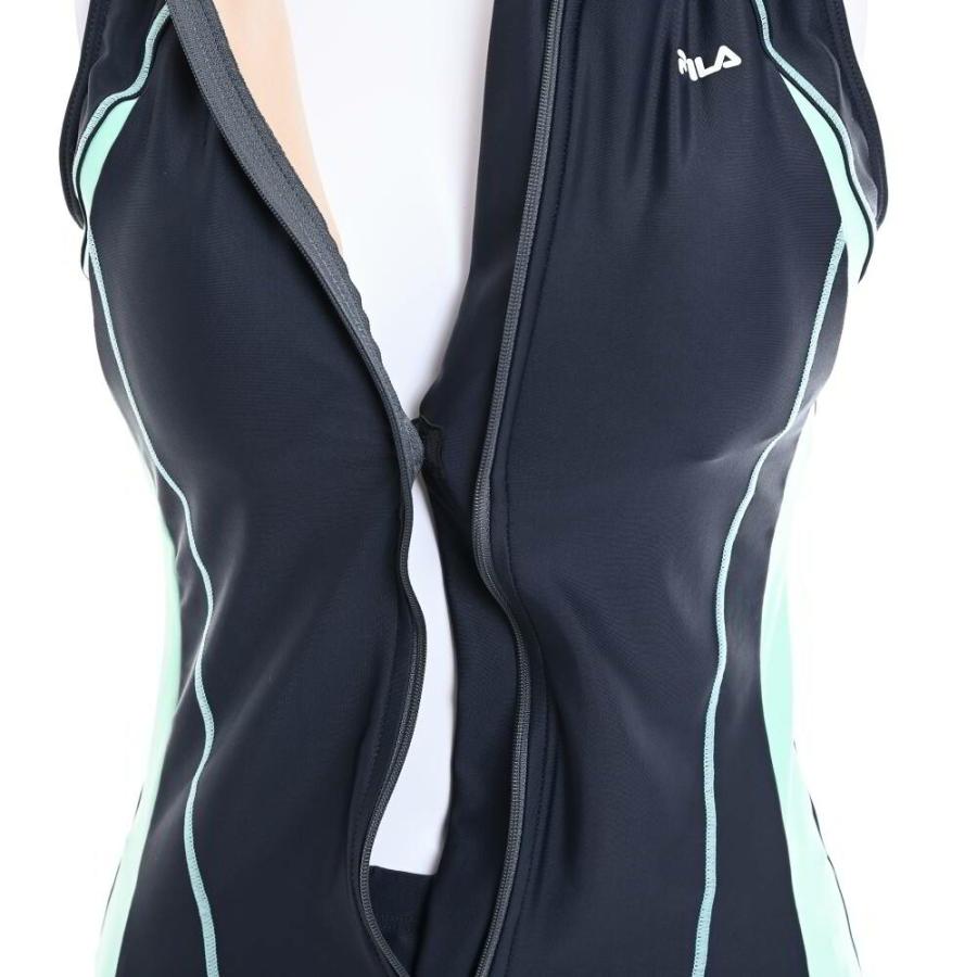 FILA（フィラ） フィットネス水着 レディース 配色フルジップ