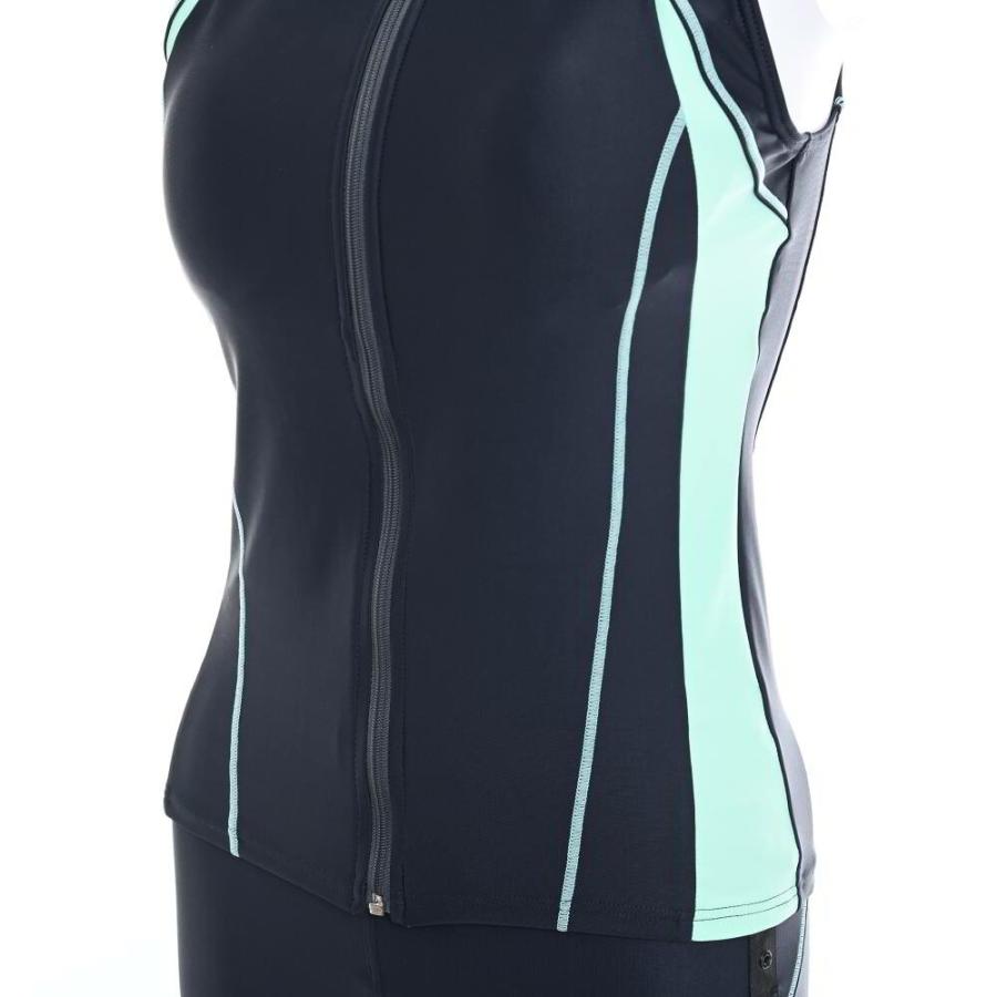FILA（フィラ） フィットネス水着 レディース 配色フルジップ