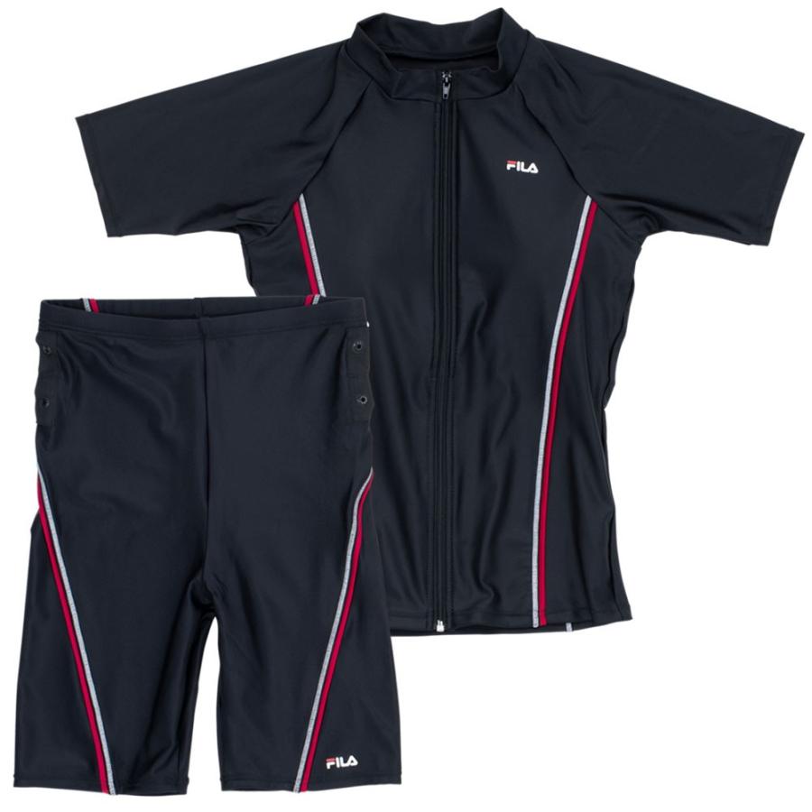 FILA フィットネス水着 レディース 半袖フルジップ セパレート めくれ防止 フィラ 大きいサイズ 15-19号｜cdmcloset｜13