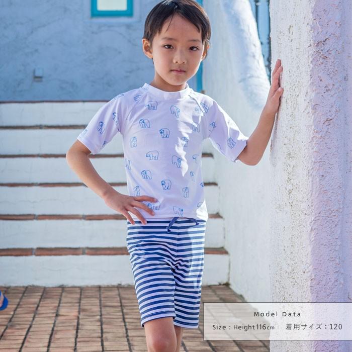 Sandia サンディア 子供水着 男の子 ラッシュガードセット しろくま ベビー水着 キッズ水着 水着 新作人気