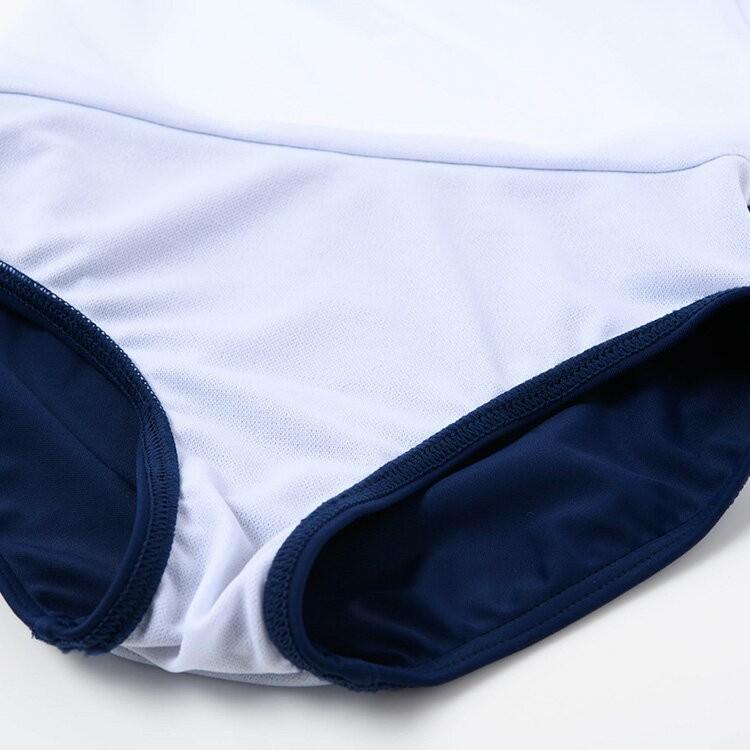 【Sandia サンディア 切替マリンボーダー 子供水着】水着 Aラインワンピース キャップセット 女の子 キッズ ベビー 子供 80cm 90cm 100cm 110cm 120cm 130cm UV |  | 13