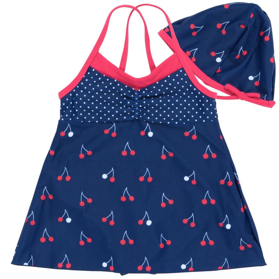 Sandia サンディア 子供水着 女の子 チェリーワンピース キャップ付き ベビー水着 キッズ水着 水着 Uvカット Ck3401 Cdmcloset 通販 Yahoo ショッピング