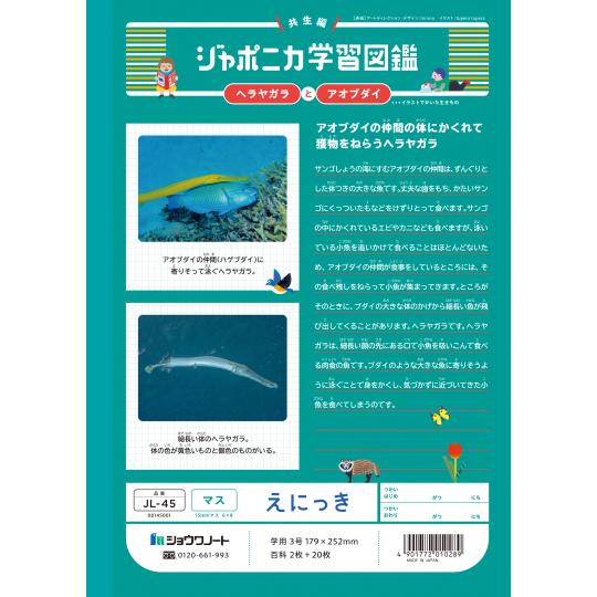 ジャポニカ ジャポニカ学習帳 ノート えにっき（マス） B5判 1〜3年生