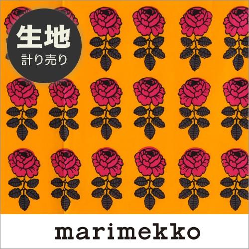 marimekko 生地/計り VIHKIRUUSU /64（002）/オレンジ×ピンク 【64819 