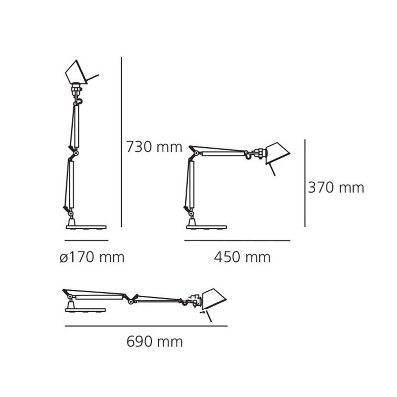 正規品 アルテミデ トロメオ ミクロ シルバー ホワイト ブラック レッド ゴールド テーブルライト Artemide TOLOMEO MICRO TABLE 送料無料｜cds-r｜13