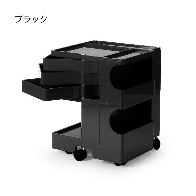 B-LINE（ビーライン） ボビーワゴン 2段 3トレイ ホワイト ブラック B