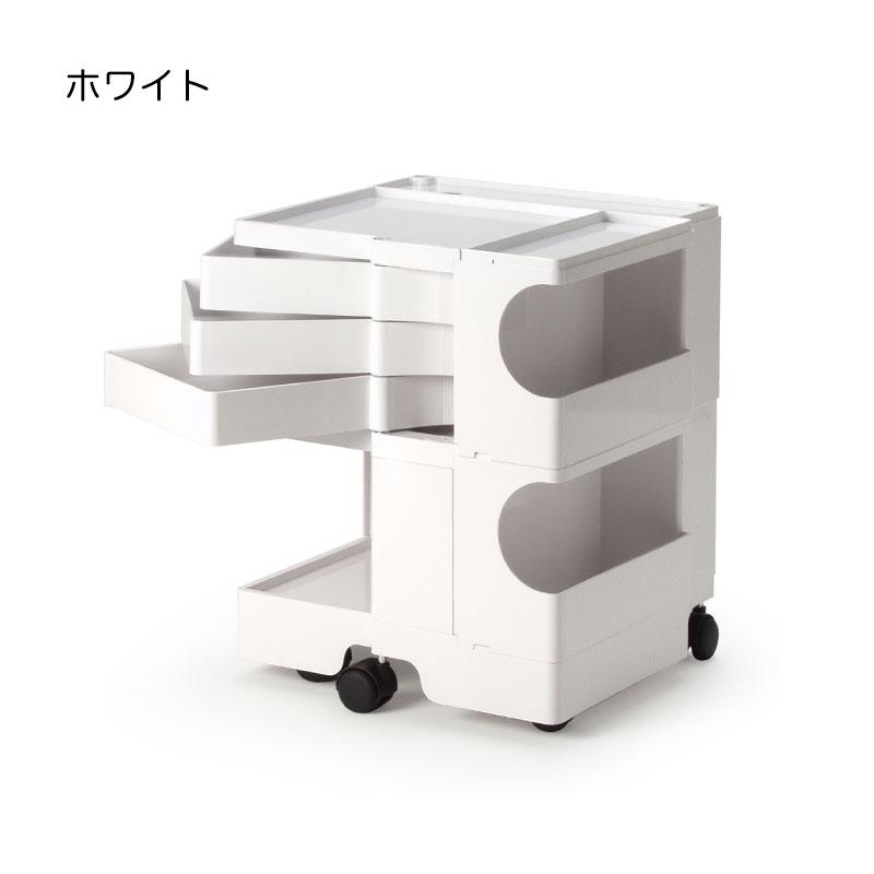 B-LINE（ビーライン） ボビーワゴン 2段 3トレイ ホワイト ブラック B