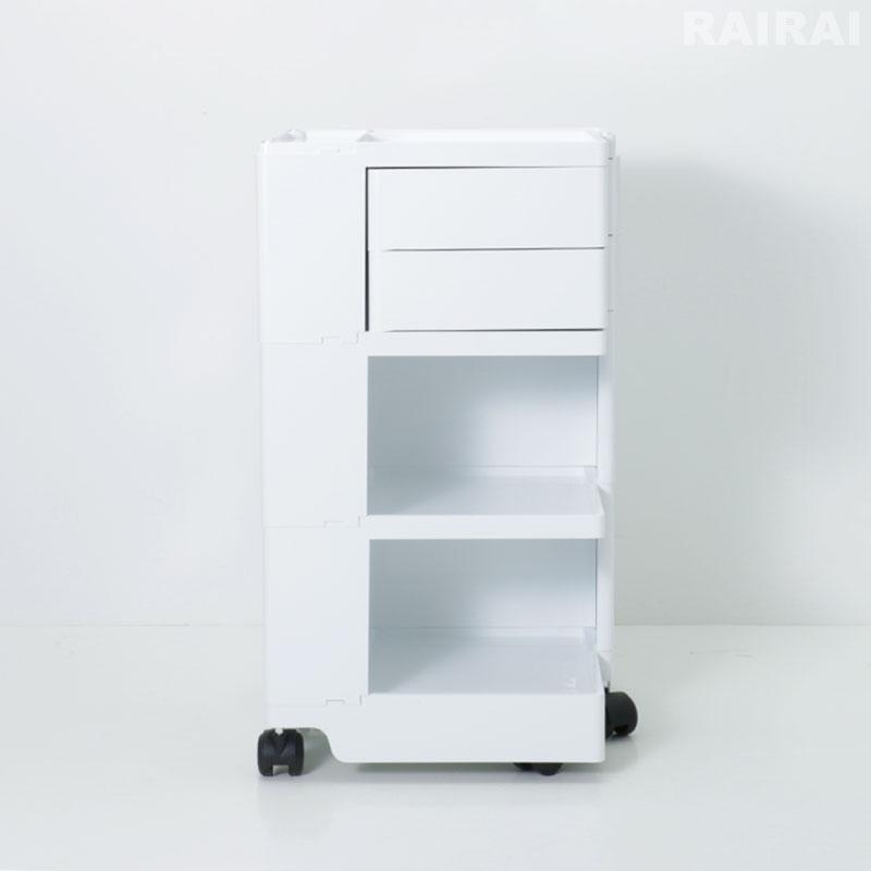 B-LINE ボビーワゴン 3段 2トレイ ホワイト ブラック ビーライン