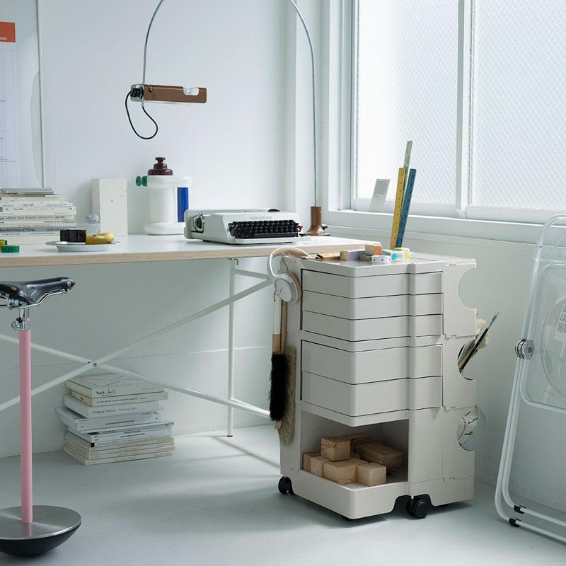 B-LINE（ビーライン） ボビーワゴン 3段 5トレイ ストーンホワイト