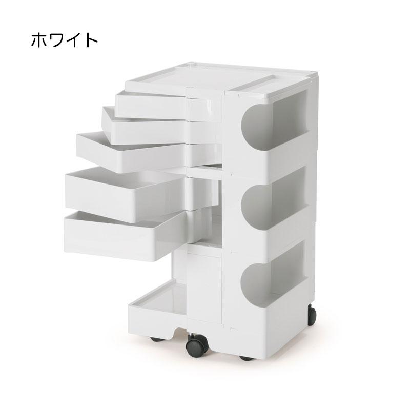 B-LINE（ビーライン） ボビーワゴン 3段 5トレイ ホワイト ブラック B