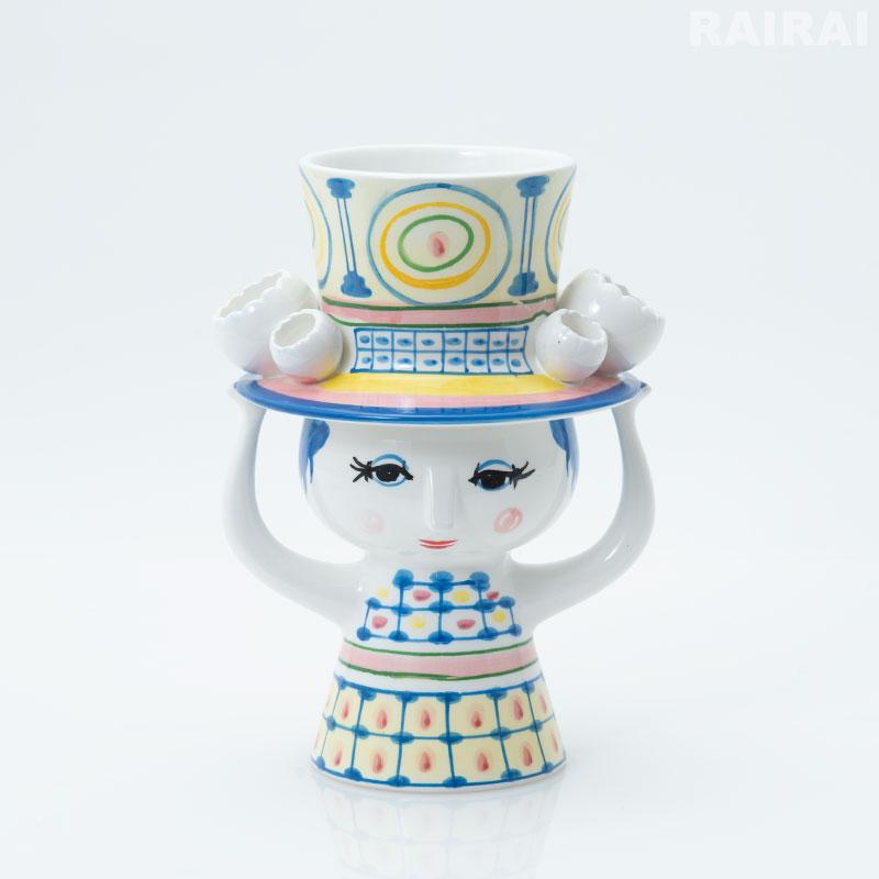 ビヨン・ヴィンブラッド フラワーベース ブルー 高さ20.5cm レディ