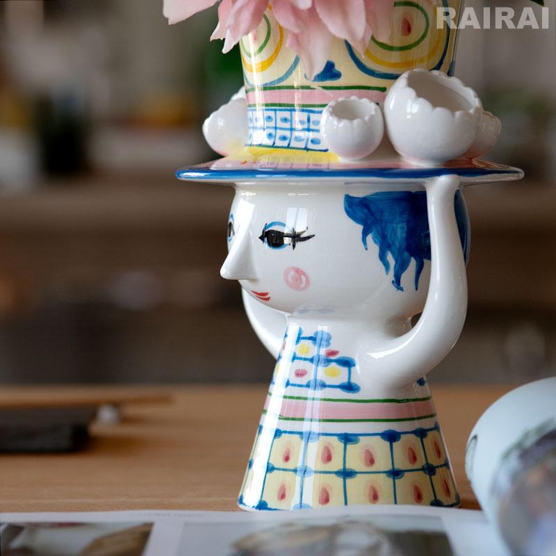 ビヨン・ヴィンブラッド フラワーベース ブルー 高さ20.5cm レディ