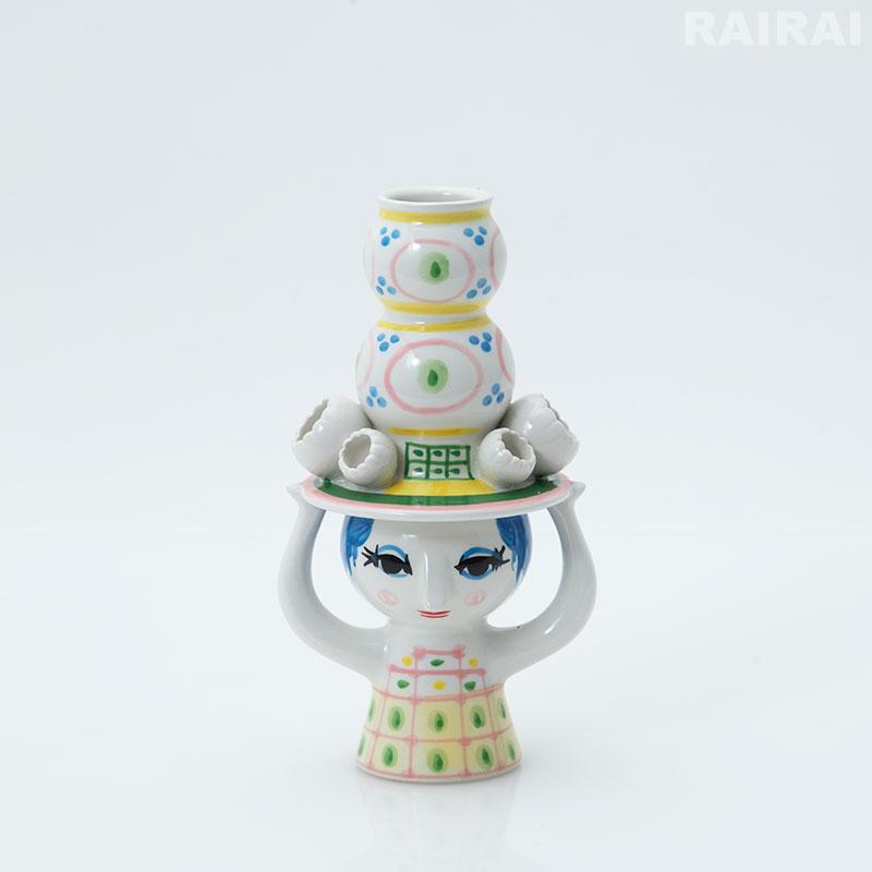 ビヨン・ヴィンブラッド キャンドルホルダー ピンク 高さ16cm レディ
