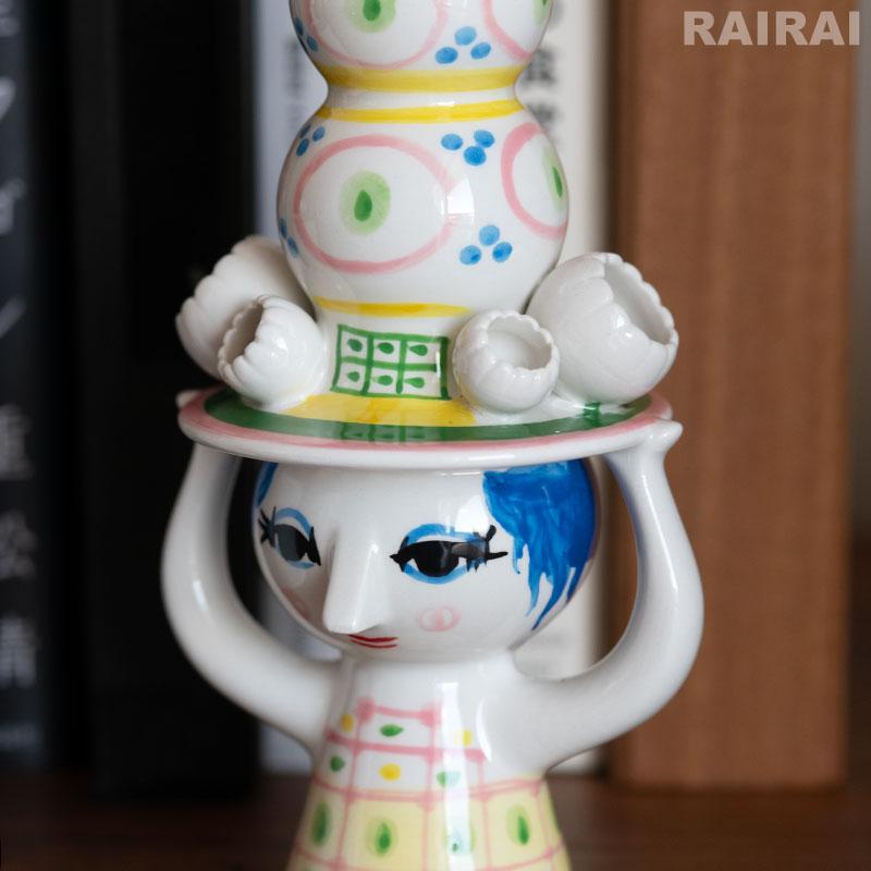 ビヨン・ヴィンブラッド キャンドルホルダー ピンク 高さ16cm レディ