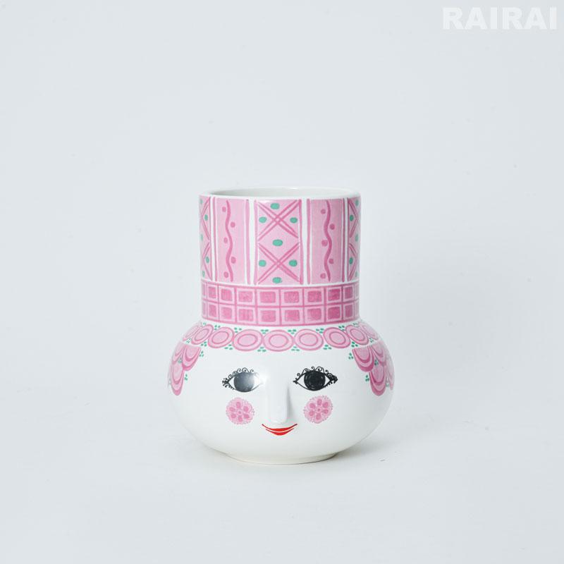 ビヨン・ヴィンブラッド フラワーベース ピンク 高さ15cm Bjorn