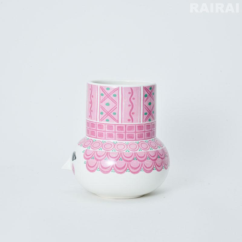 ビヨン・ヴィンブラッド フラワーベース ピンク 高さ15cm Bjorn