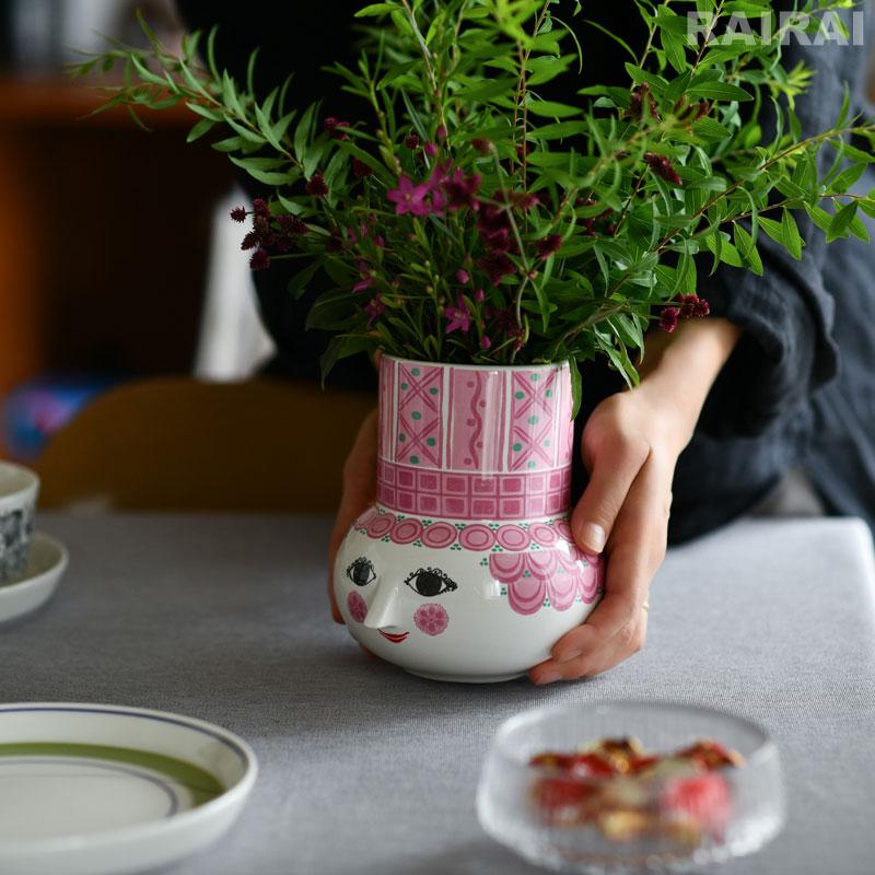 ビヨン・ヴィンブラッド フラワーベース ピンク 高さ15cm Bjorn