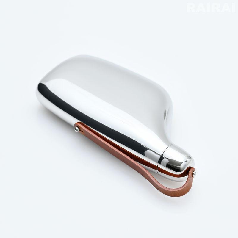 ジョージジェンセン ヒップフラスコ スカイ Georg Jensen SKY 150ml ステンレス レザー シルバー おしゃれ 送料無料の画像