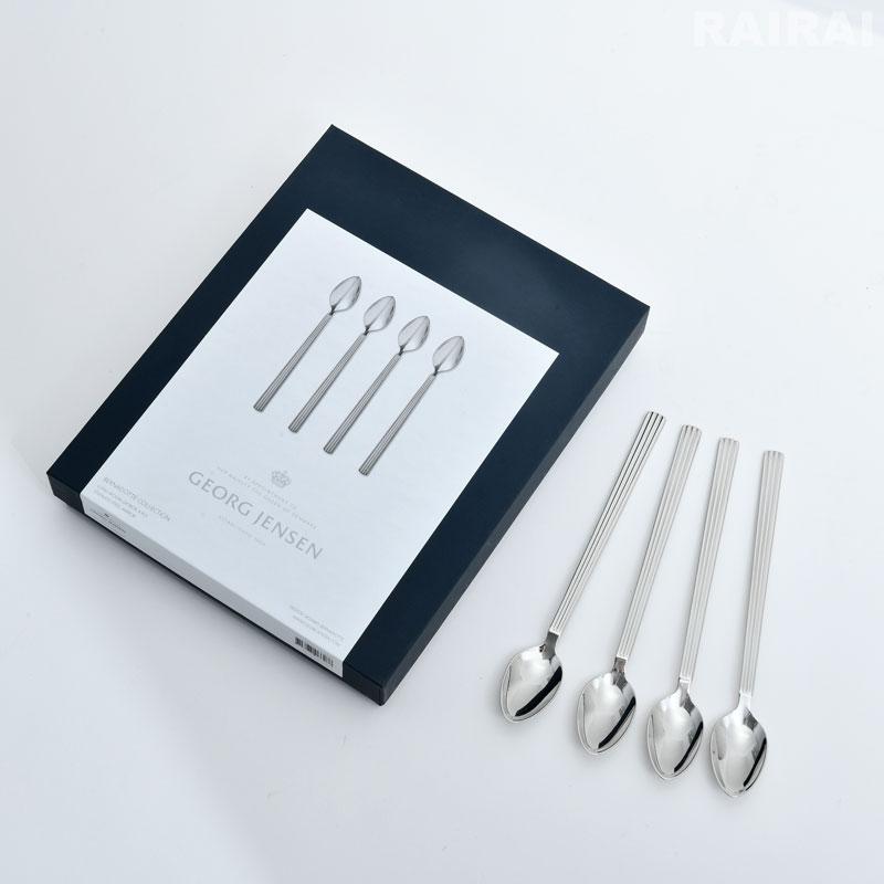 新品 ジョージジェンセン ベルナドッテスプーン セット 箱付き Georg Jensen ジョージジェンセン ロングスプーン 4本セット