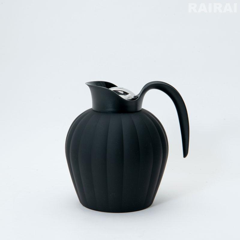 ジョージジェンセン サーモジャグ 0.8L プッシュ式ストッパー付き ミッドナイトブラック ベルナドッテ Georg Jensen BERNADOTTE ステンレス おしゃれ 送料無料の画像