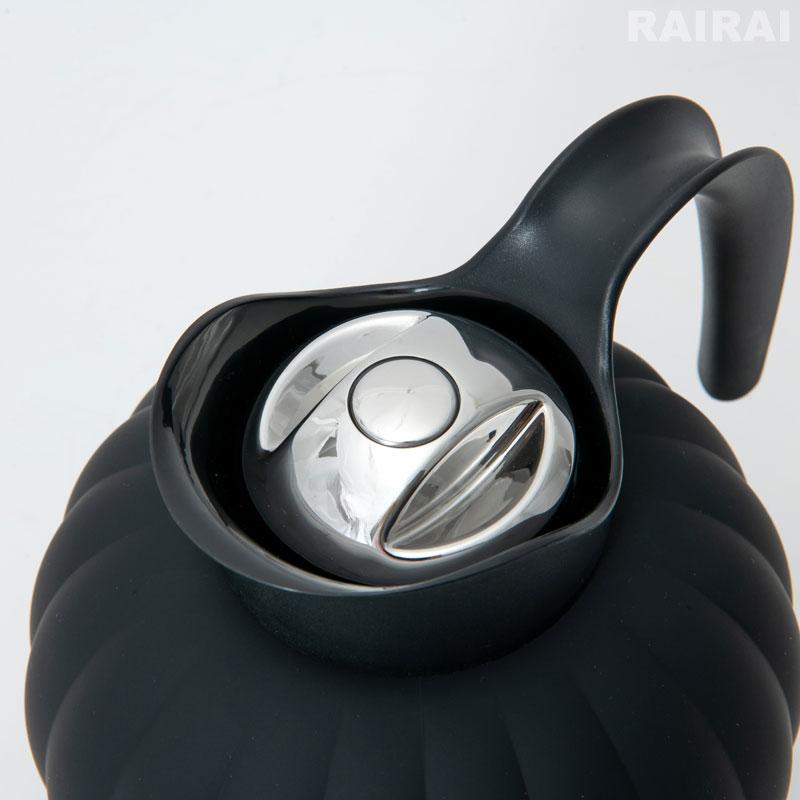ジョージジェンセン サーモジャグ 0.8L プッシュ式ストッパー付き ミッドナイトブラック ベルナドッテ Georg Jensen BERNADOTTE ステンレス おしゃれ 送料無料の画像