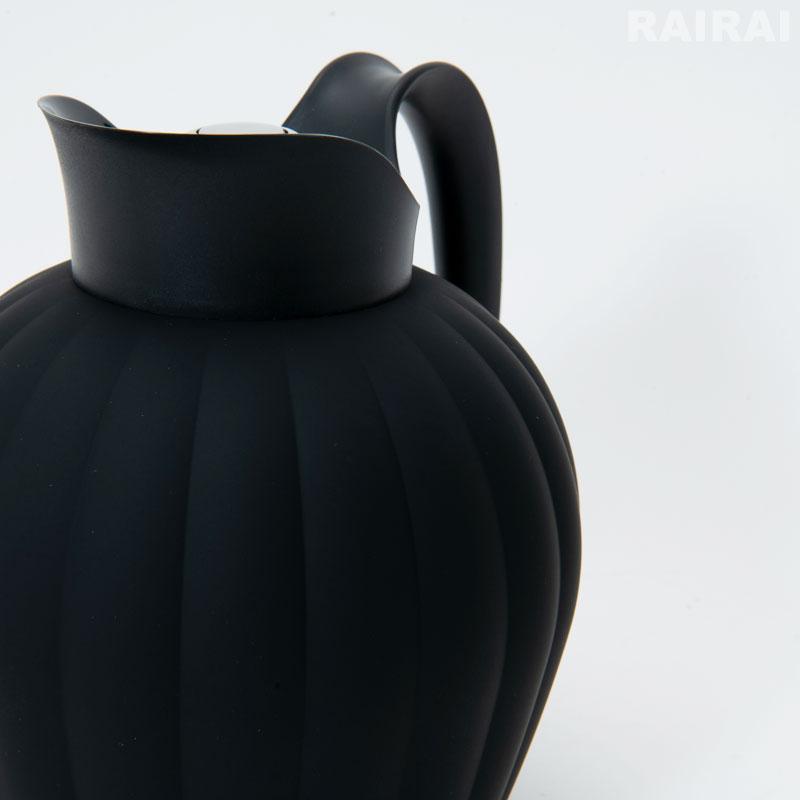 ジョージジェンセン サーモジャグ 0.8L プッシュ式ストッパー付き ミッドナイトブラック ベルナドッテ Georg Jensen BERNADOTTE ステンレス おしゃれ 送料無料の画像