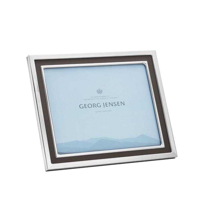 ジョージジェンセン マンハッタン ピクチャーフレーム Lサイズ ステンレス＆ヴィーガンレザー Georg Jensen MANHATTAN ステンレス 革 送料無料_1