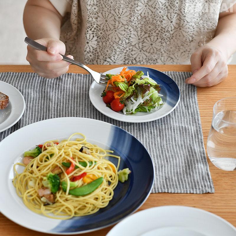 Georg Jensen（ジョージ ジェンセン） サイドプレート ホワイト×ブルー