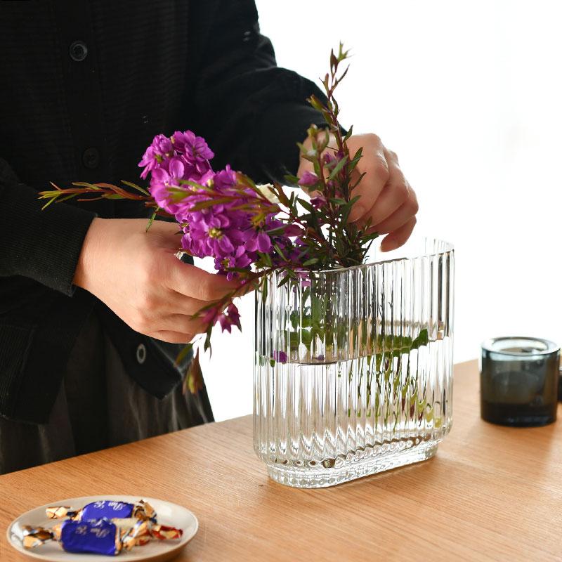ジョージジェンセン オーバルベース ガラス 花瓶 フラワーベース ベルナドッテ Georg Jensen BERNADOTTE おしゃれ ギフト プレゼント 送料無料