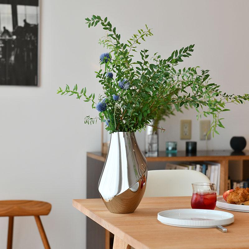 ジョージジェンセン　 フローラ　FLORA フラワーベース ジョージジェンセン ベース M 23cm フローラ Georg Jensen FLORA