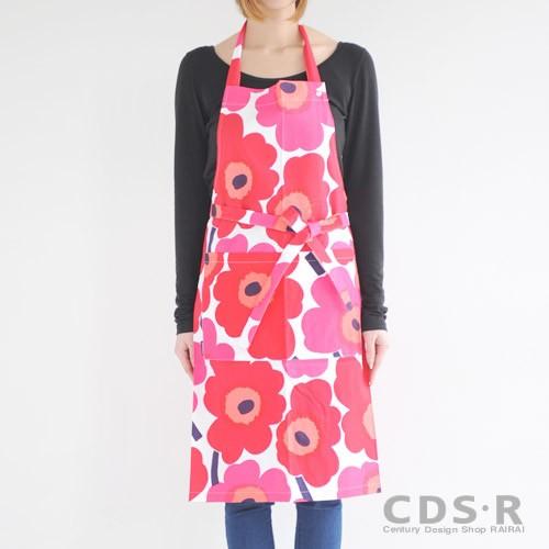 marimekko（マリメッコ） エプロン ピエニウニッコ ホワイト×レッド