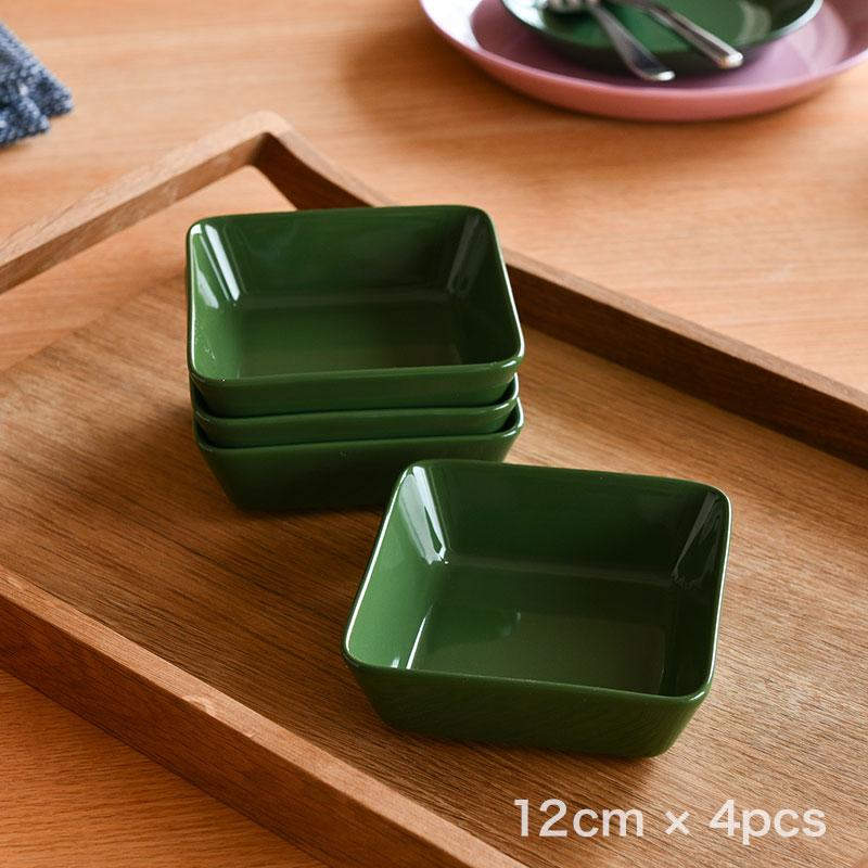 iittala（イッタラ） スクエアプレート 12×12cm 4枚セット ハンター