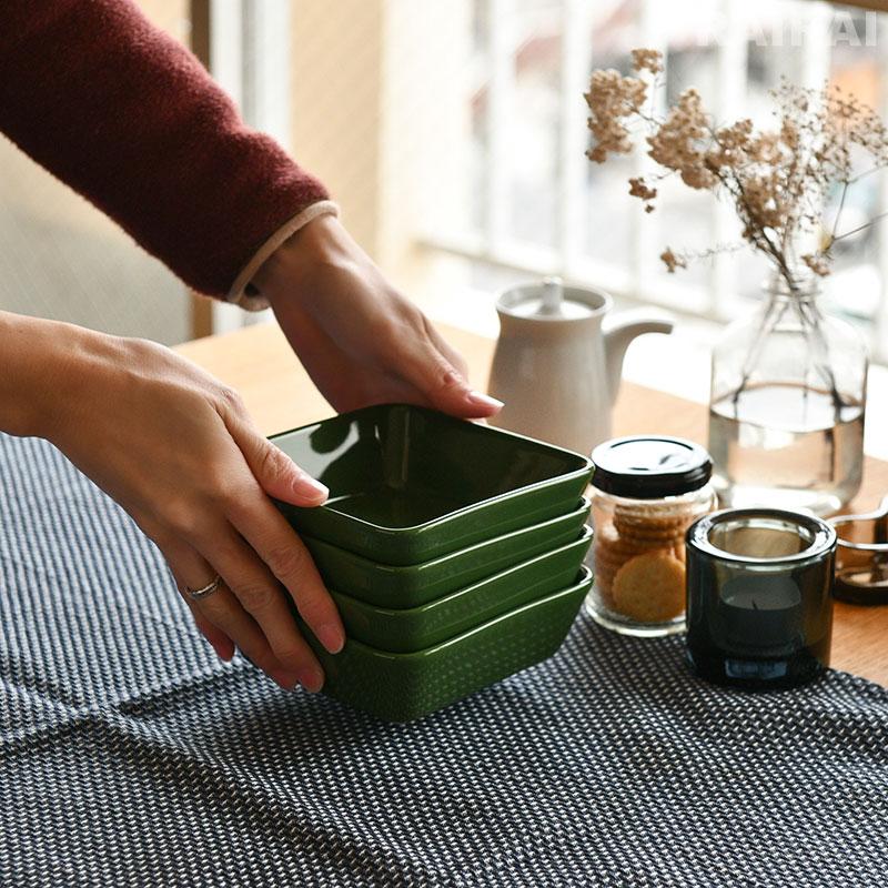iittala（イッタラ） スクエアプレート 12×12cm 4枚セット ハンター