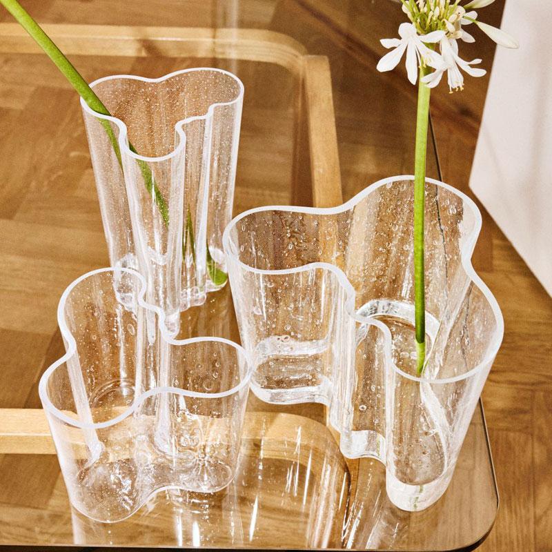 iittala（イッタラ） ベース 201mm バブル クリア アルヴァ・アアルト