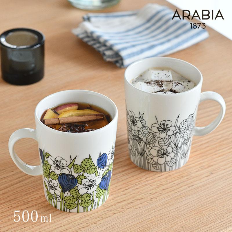ARABIA（アラビア） マグカップ 500ml ビッグマグ クロッカス ARABIA