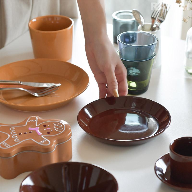 ティーマ イッタラ プレート 17cm アンバー エスプレッソ iittala