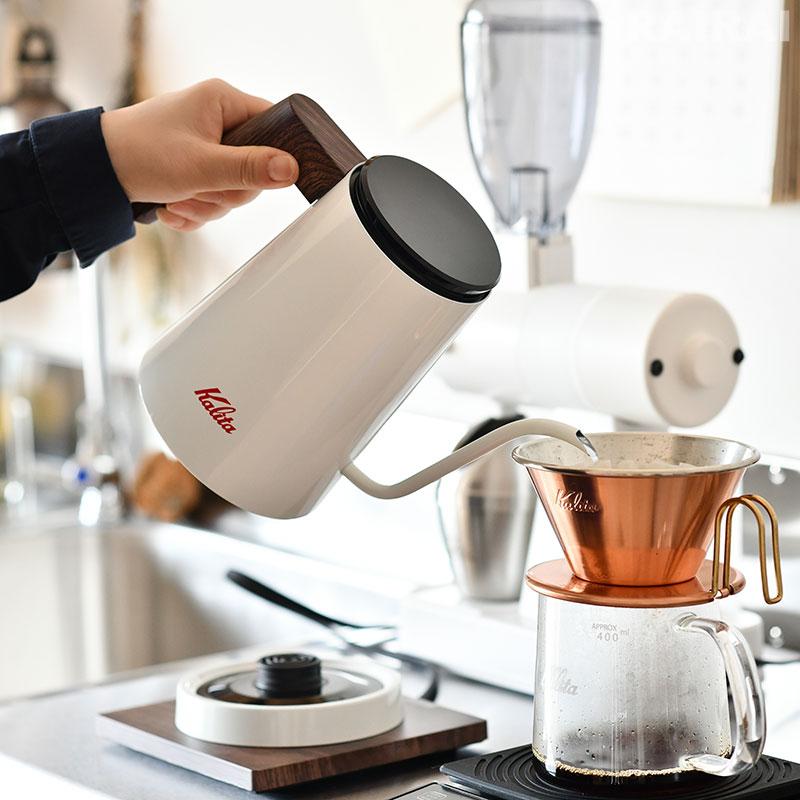 Kalita（カリタ） 電気式ドリップ専用ポット ホワイト ブラック