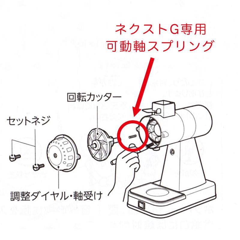 カリタ ネクストG ナイスカットミル ナイスカットG 専用部品 可動軸