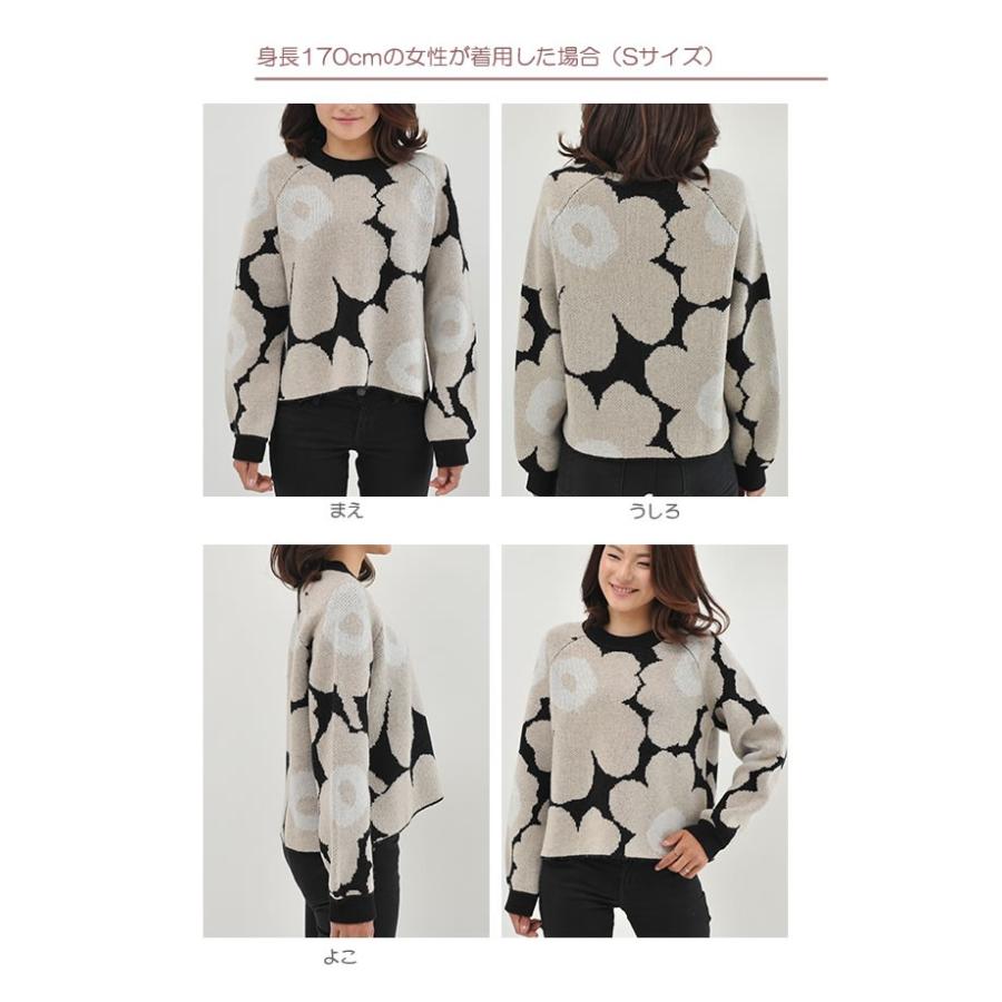 多様な Unikko Suopea Marimekko 19年秋冬新作 北欧 セーター 花柄 プルオーバーニット マリメッコ 981 ウニッコ ブラック ベージュ ホワイト ニット セーター Metaleader Ee