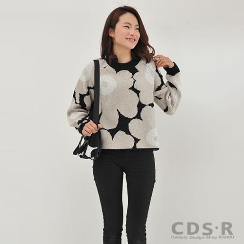 多様な Unikko Suopea Marimekko 19年秋冬新作 北欧 セーター 花柄 プルオーバーニット マリメッコ 981 ウニッコ ブラック ベージュ ホワイト ニット セーター Metaleader Ee