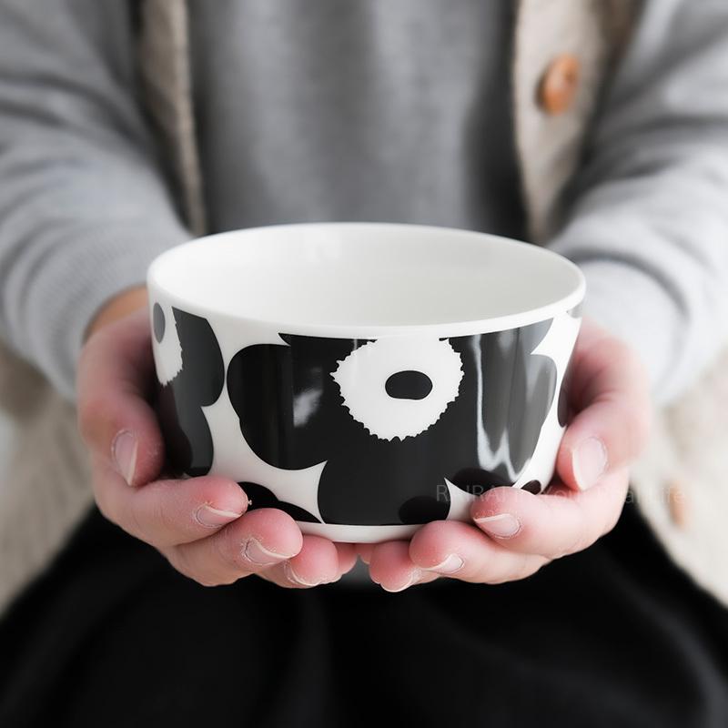 marimekko（マリメッコ） ボウル 500ml ウニッコ ブラック×ホワイト