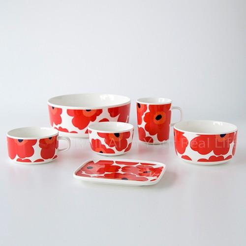 マリメッコ プレート 15cm×12cm ウニッコ ホワイト×レッド marimekko UNIKKO｜cds-r｜06