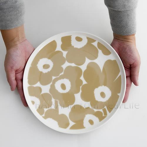 marimekko（マリメッコ） プレート 25cm ウニッコ ホワイト×ベージュ