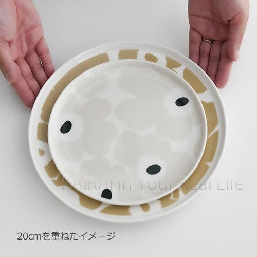 marimekko（マリメッコ） プレート 25cm ウニッコ ホワイト×ベージュ