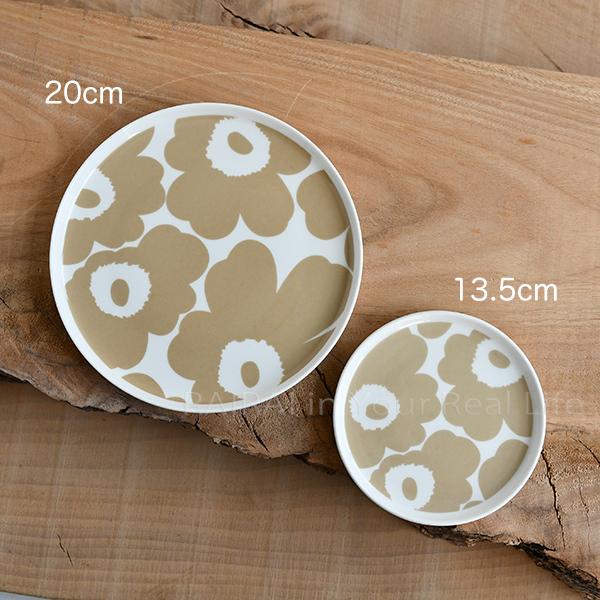 marimekko（マリメッコ） プレート ウニッコ 20cm ホワイト×ベージュ