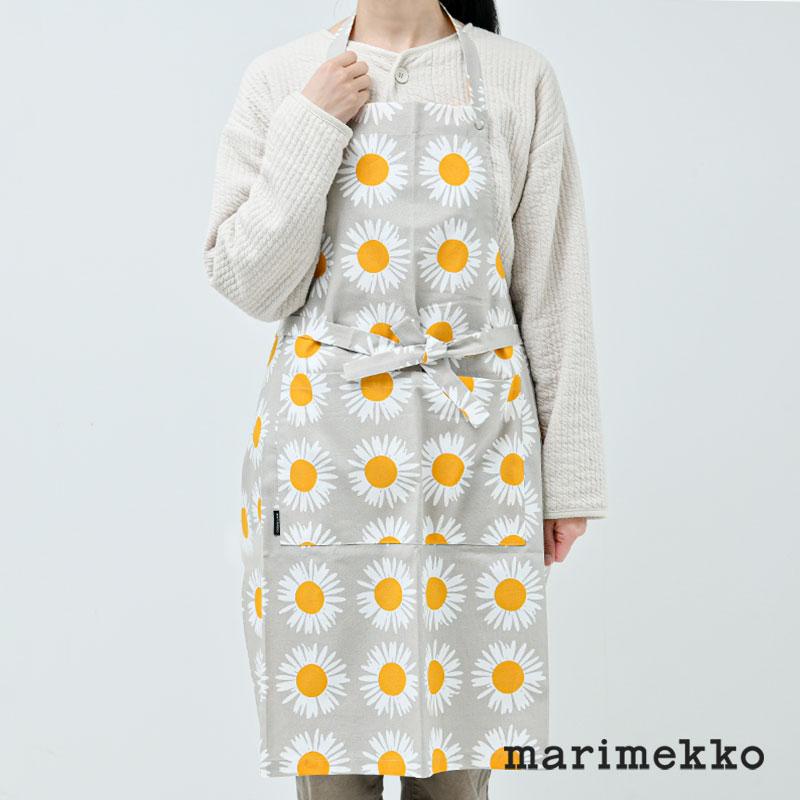 マリメッコ エプロン アウリンゴンクッカ ひまわり ベージュ×ホワイト×イエロー 日本限定 marimekko Auringonkukka おしゃれ  かわいい 送料無料 :m72358-55:RAIRAI(ライライ) - 通販 - Yahoo!ショッピング
